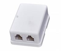 Розетка 2xRJ-11 6P4C белая