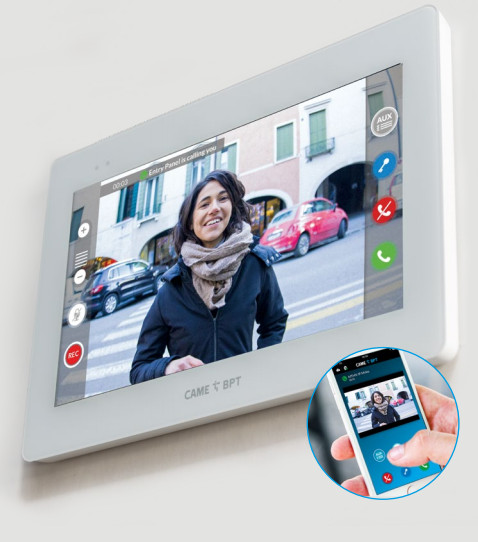 Абонентское IP-устройство hands-free с сенсорным 5’’ дисплеем XTS 5IP WH