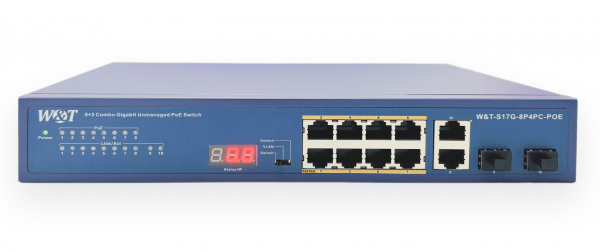 Неуправляемый коммутатор W&T-S17G-8P4PC-POE