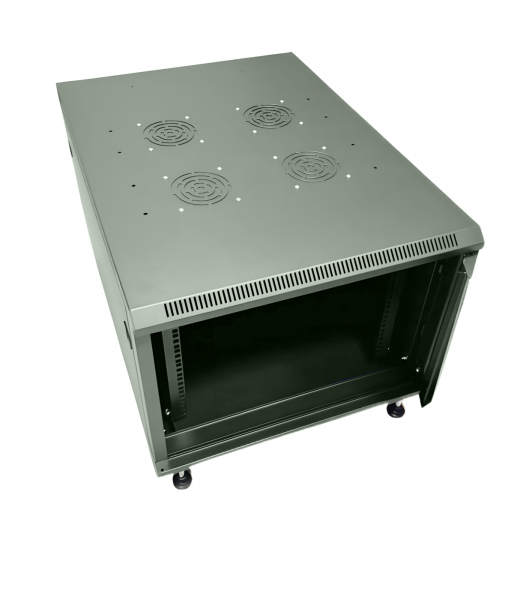 Шкаф 19" телекоммуникационный 9U 600х800 напольный серый, полка в подарок