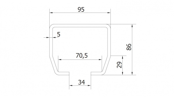 Рельс направляющий, оцинкованный, 3 м, серия M STAGE MZ 3